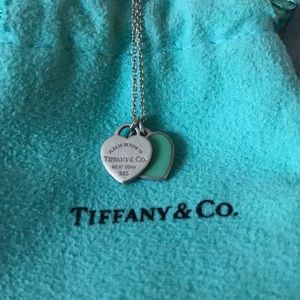 Return to Tiffany Mini Double Heart Tag Pendant